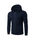 Veste à capuche à manches longues PVD pour hommes, fermeture à glissière, sweat-shirt Slim Fit,