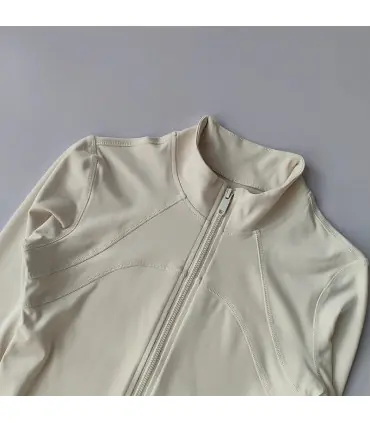 Costume de Yoga pour femmes, haut de gamme, col montant, manches longues, veste de sport, cours