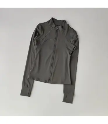 Costume de Yoga pour femmes, haut de gamme, col montant, manches longues, veste de sport, cours