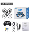 H36 Mini-Drohne 6-Achsen ohne Kopf FPV Taschendrohnen-Fernbedienung Hubschrauber Flugzeug RC Dron Quadrierer