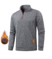 Sudaderas de media cremallera para hombres, suéteres de manga larga de color liso, cuello alto, streetwear