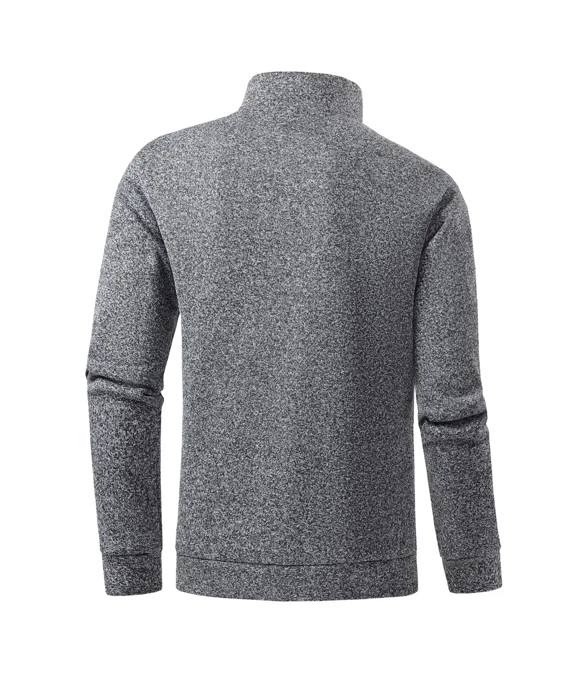 Sweat-shirts demi-zip pour hommes, pulls à manches longues de couleur unie, col roulé, streetwe
