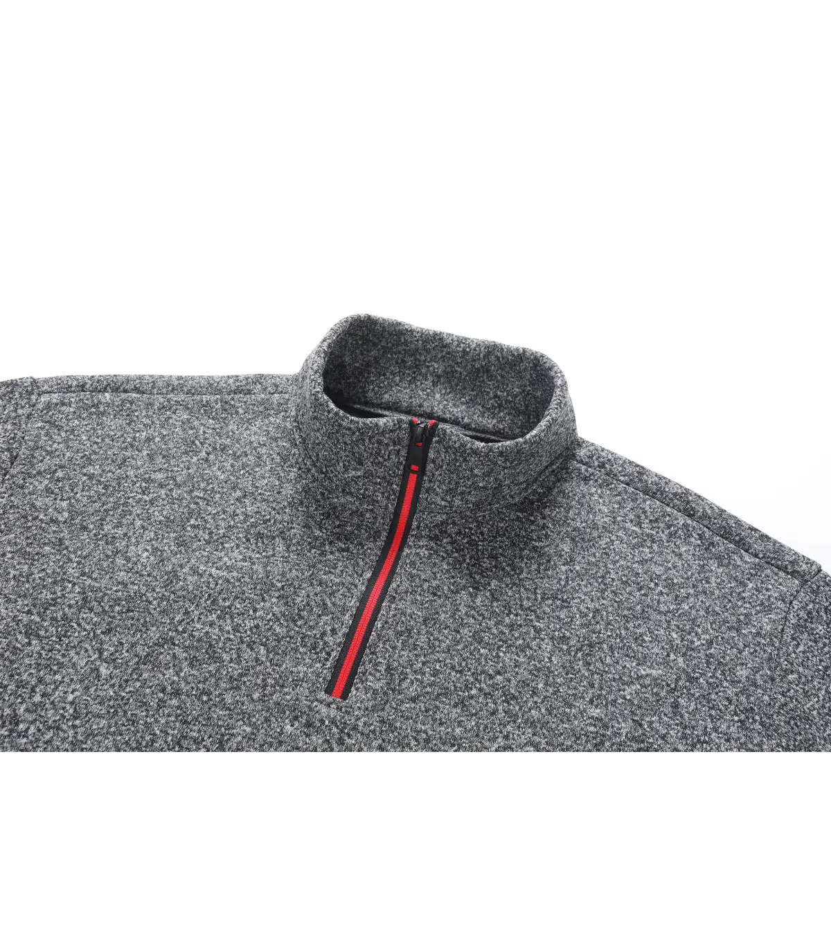 Sweat-shirts demi-zip pour hommes, pulls à manches longues de couleur unie, col roulé, streetwe