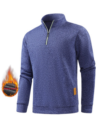 Felpe a mezza zip per uomini, maglioni a maniche lunghe monocolore, collo alto, streetwear.