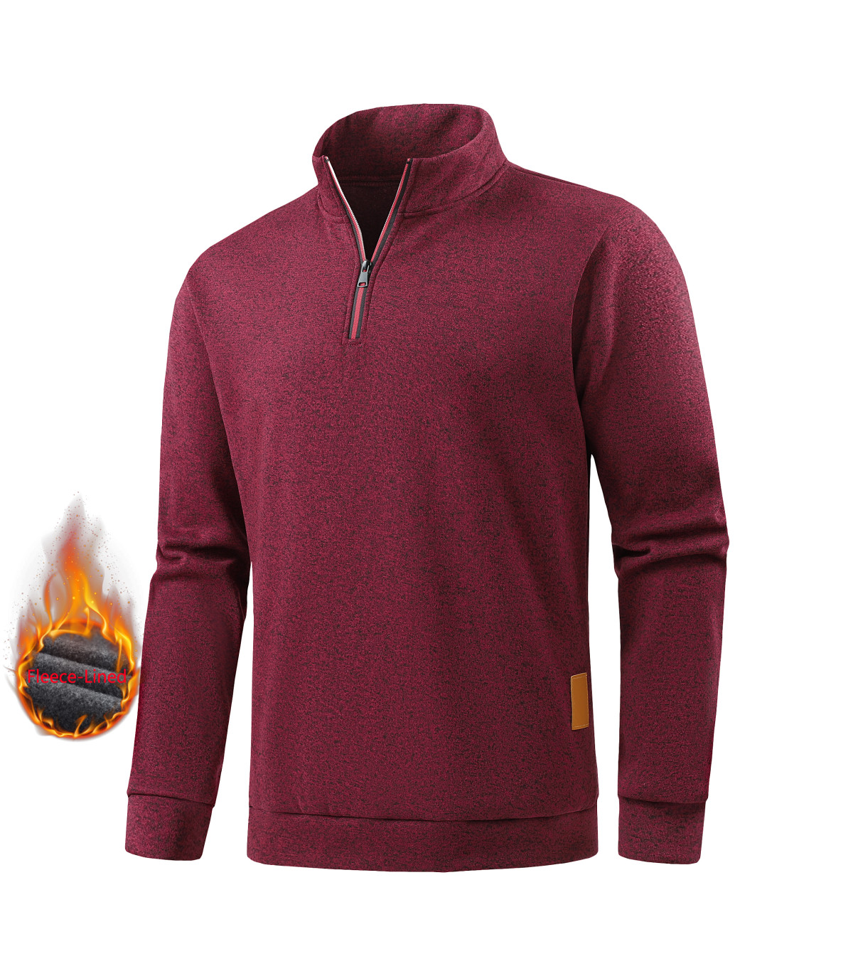 Felpe a mezza zip per uomini, maglioni a maniche lunghe monocolore, collo alto, streetwear.