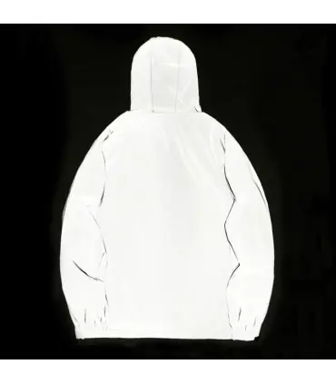 Vestes réfléchissantes de nuit pour hommes, coupe-vent en Double tissu, à capuche, Hip Hop, dan