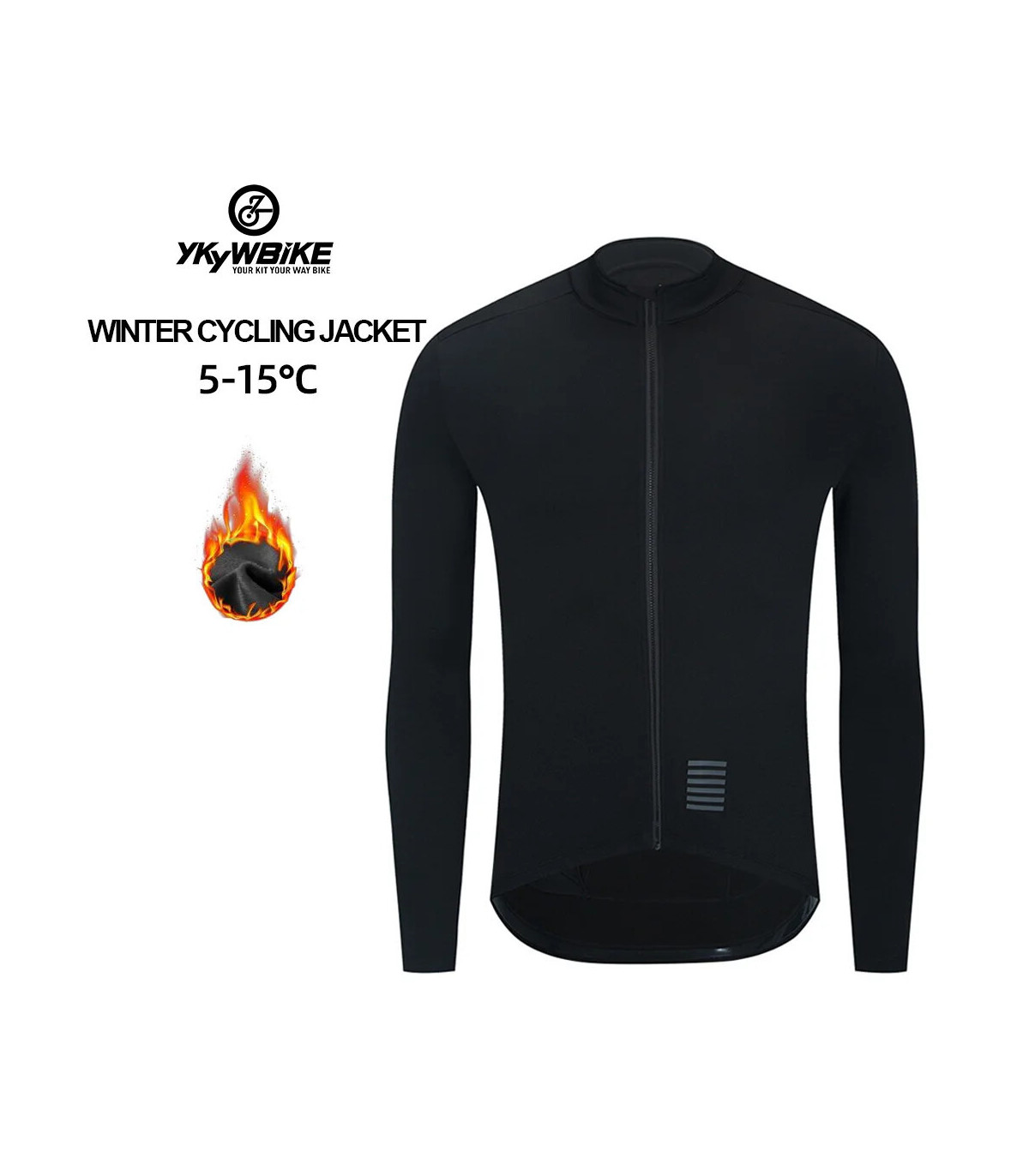 YKYWBIKE veste d\'hiver polaire thermique hommes veste de cyclisme à manches longues cyclisme vé