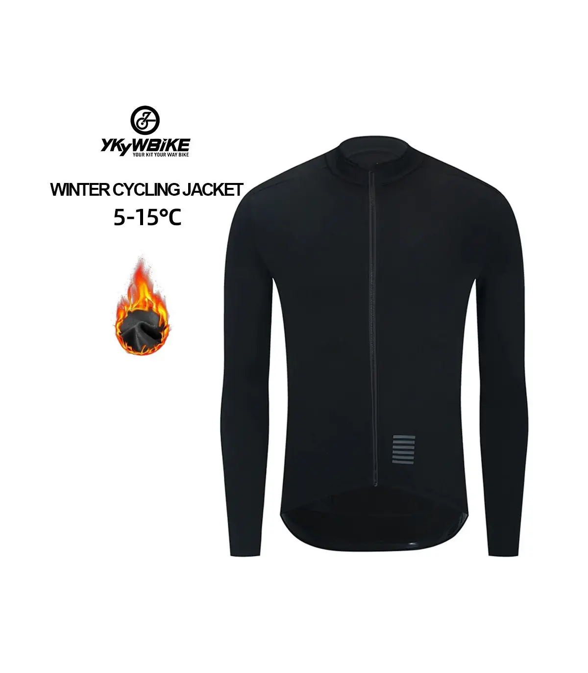 YKYWBIKE veste d\'hiver polaire thermique hommes veste de cyclisme à manches longues cyclisme vé