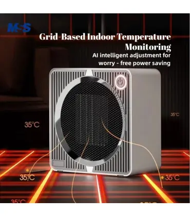 [Silver EU] Chauffage électrique portatif de bureau à domicile MSS-souffleur d\'air chaud intell