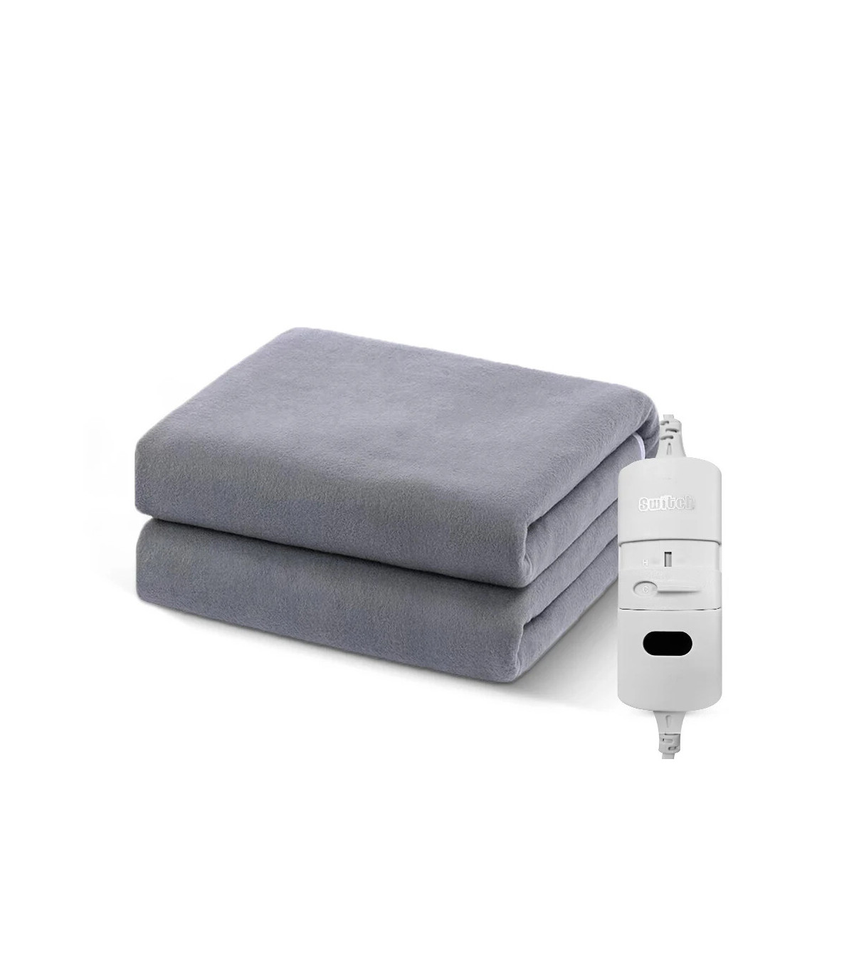 [Gray 120x150CM EU] Couverture chauffante électrique avec thermostat automatique, matelas de li