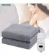[Gray 120x150CM EU] Couverture chauffante électrique avec thermostat automatique, matelas de li