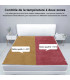 [Gray 120x150CM EU] Couverture chauffante électrique avec thermostat automatique, matelas de li