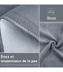 [Gray 120x150CM EU] Couverture chauffante électrique avec thermostat automatique, matelas de li