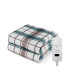 [Gray and Green 70x150CM EU] Couverture chauffante électrique avec thermostat automatique, mate