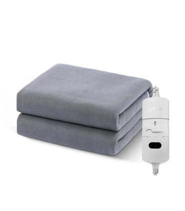 [Gray 70x150CM EU] Couverture chauffante électrique avec thermostat automatique, matelas de lit