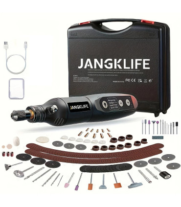 [Orange-24ps] JANGKLIFE USB Kit d\'outils rotatifs sans fil stylo de gravure sur bois bricolage 