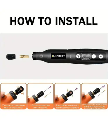 [Orange-24ps] JANGKLIFE USB Kit d\'outils rotatifs sans fil stylo de gravure sur bois bricolage 