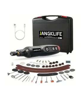 [Black-115pcs] JANGKLIFE USB Kit d\'outils rotatifs sans fil stylo de gravure sur bois bricolage