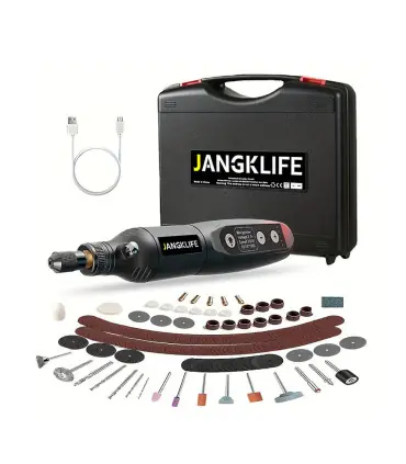 [Black-115pcs] JANGKLIFE USB Kit d\'outils rotatifs sans fil stylo de gravure sur bois bricolage