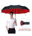 [Wine red] Fully automatic double-layer umbrella, windproof
