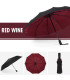 [Wine red] Parapluie à double couche entièrement automatique, coupe-vent