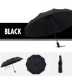 [Black] Fully automatic double-layer umbrella, windproof