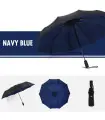 [Blue] Fully automatic double-layer umbrella, windproof