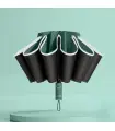 [Dark Green] Fully automatic inverted folding umbrella for men and women, with band