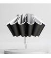 [Grey] Fully automatic inverted folding umbrella for men and women, with reflective band