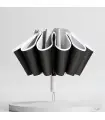 [Grey] Fully automatic inverted folding umbrella for men and women, with reflective band