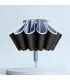 [Grey] Parapluie pliant inversé entièrement automatique pour hommes et femmes, avec bande réflé