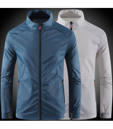 [XXL A209-2087-lan] Vêtements de protection solaire pour hommes, ultra-fin, respirant, en soie 