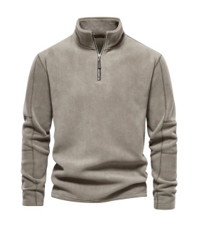 [EUR S 55-65kg HD08-LightGreen] AIOPESON marque qualité épaissir chaud polaire veste pour homme