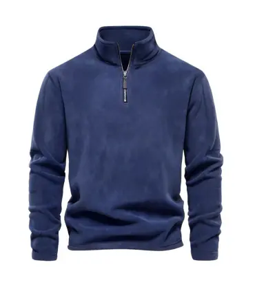 [EUR XL 85-95kg HD08-navy] AIOPESON marque qualité épaissir chaud polaire veste pour hommes fer