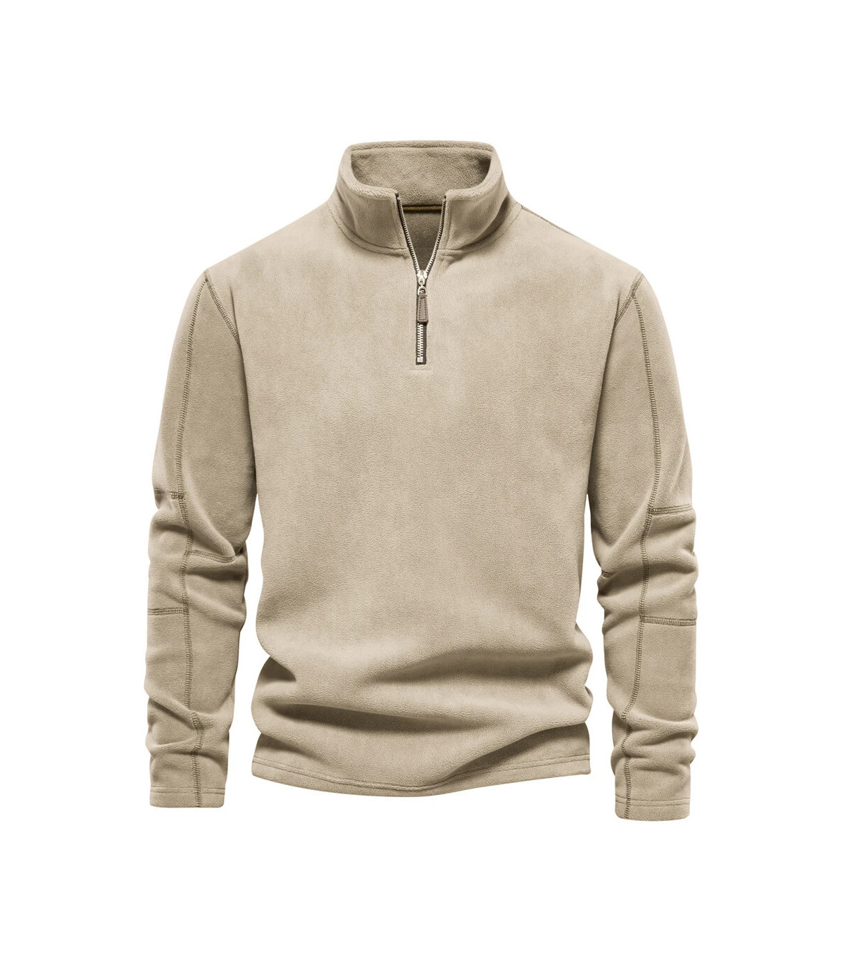 [EUR XXL 95-105kg HD08-Beige] AIOPESON marque qualité épaissir chaud polaire veste pour hommes 