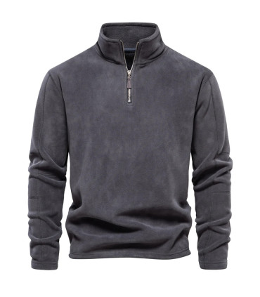[EUR L 75-85kg HD08-Beige] AIOPESON marque qualité épaissir chaud polaire veste pour hommes fer