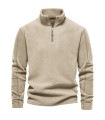 [EUR XL 85-95kg HD08-Beige] AIOPESON brand high-quality thick warm fleece jacket for men