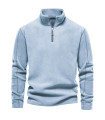 [EUR XL 85-95kg HD08-LightBlue] AIOPESON brand high-quality thick warm fleece jacket for men