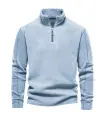 [EUR XL 85-95kg HD08-LightBlue] AIOPESON brand high-quality thick warm fleece jacket for men