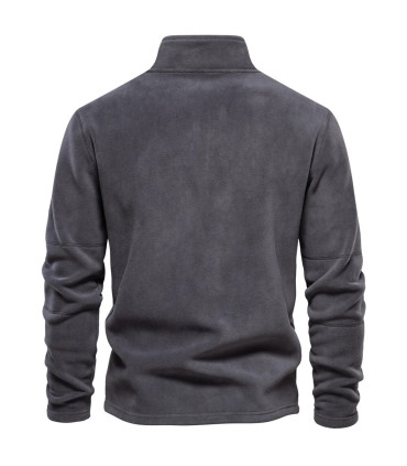 [EUR S 55-65kg HD08-DarkGrey] AIOPESON marque qualité épaissir chaud polaire veste pour hommes 