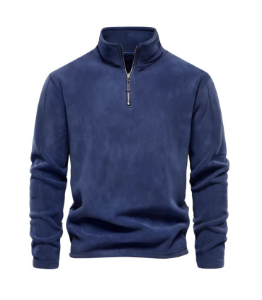 [EUR S 55-65kg HD08-navy] AIOPESON marque qualité épaissir chaud polaire veste pour hommes ferm