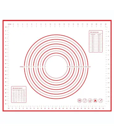 [1pc 50 60cm] Polymères de pâte à pétrir en silicone, gadgets de cuisson pour pizza et gâteau, 