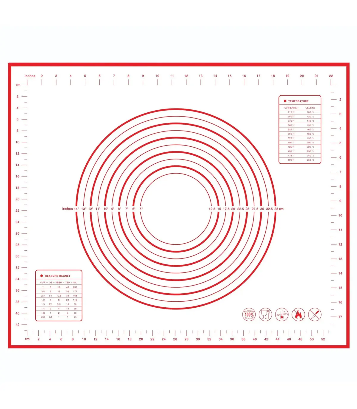 [1pc 50 60cm] Polymères de pâte à pétrir en silicone, gadgets de cuisson pour pizza et gâteau, 