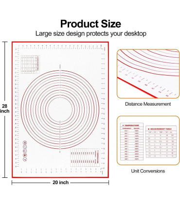 [1pc 50 70cm] Polymères de pâte à pétrir en silicone, gadgets de cuisson pour pizza et gâteau, 