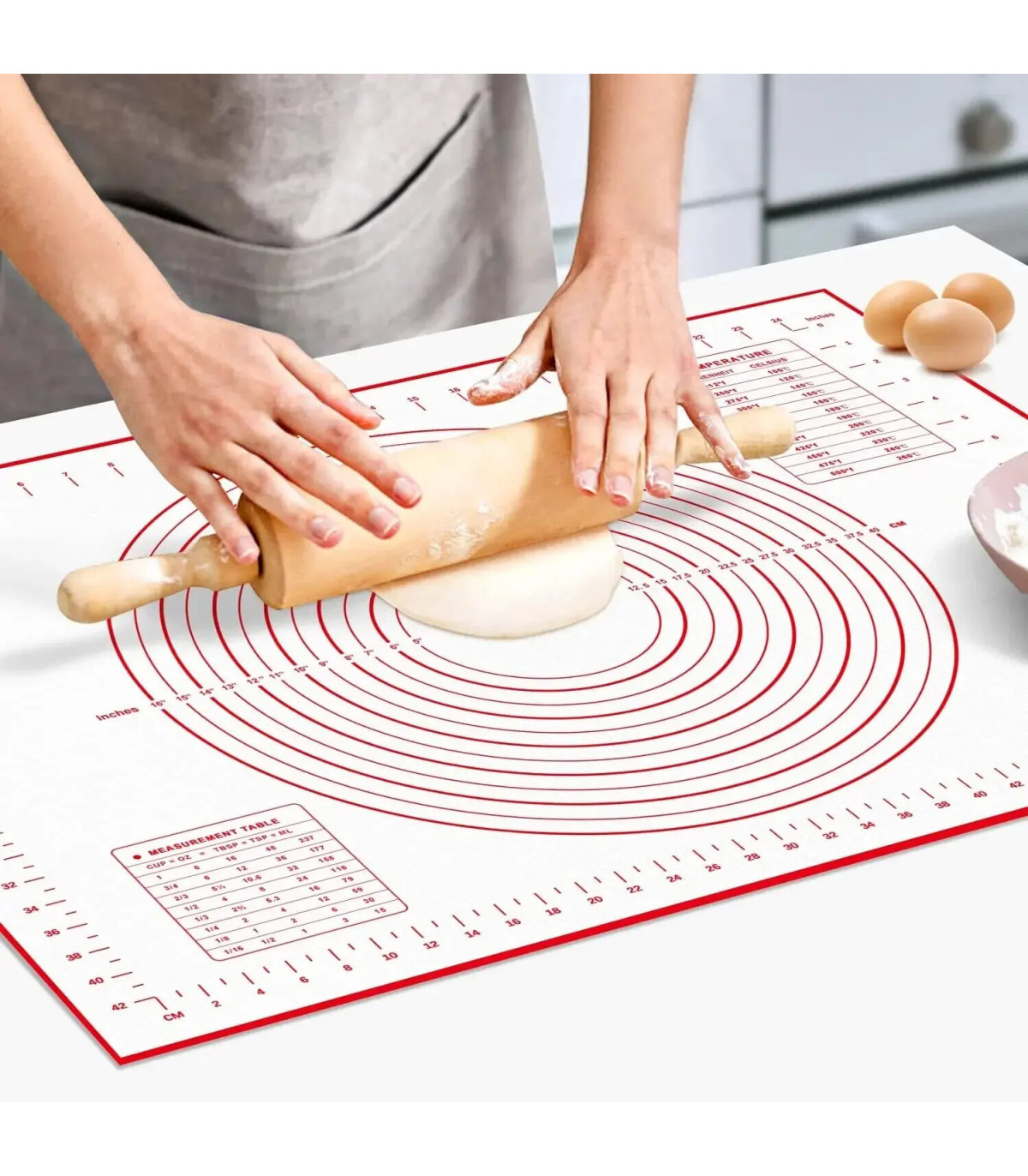 [1pc 40 50cm] Polymères de pâte à pétrir en silicone, gadgets de cuisson pour pizza et gâteau, 
