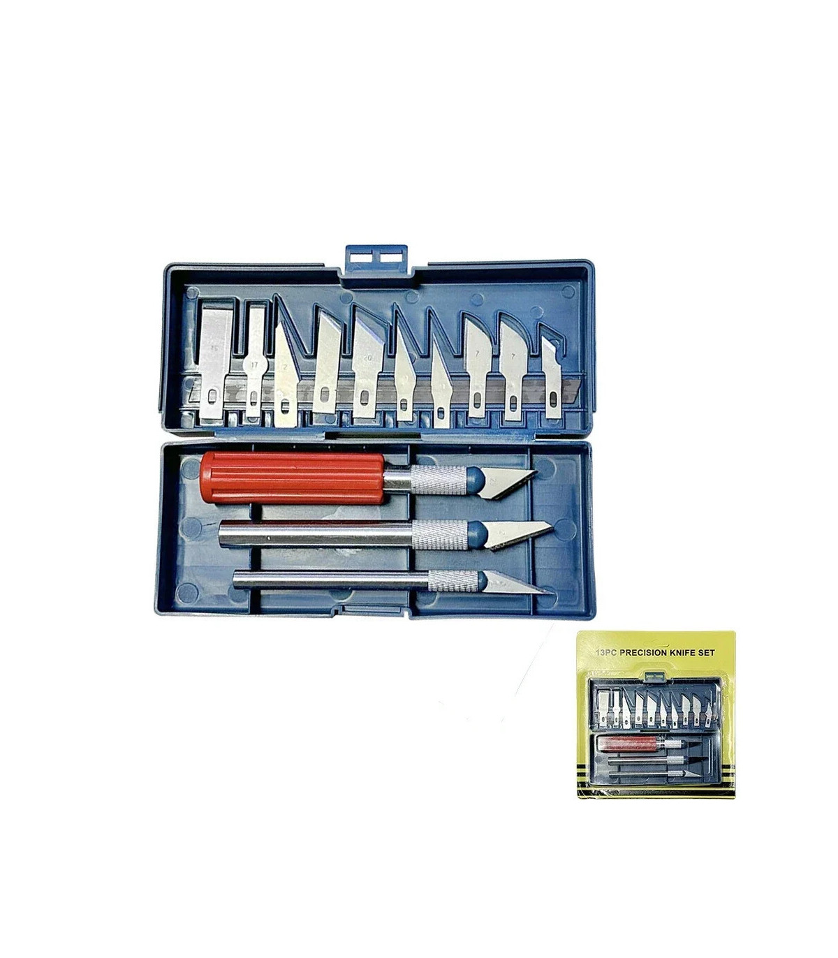 [BLUE 13PCS] Couteau à découper en métal 13 en 1, Style stylo, sceau artistique, coupe manuelle