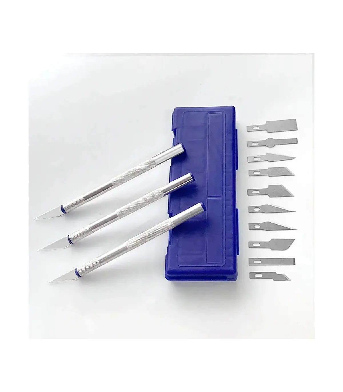 [BLUE 13PCS] Couteau à découper en métal 13 en 1, Style stylo, sceau artistique, coupe manuelle