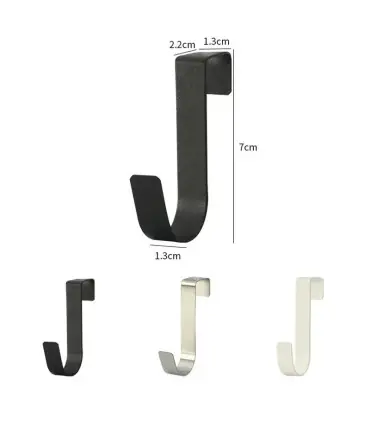 [White 1pcs] Crochet métallique en forme de S pour porte d\'armoire, support suspendu pour Gadge