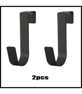 [Black 2pcs] Crochet métallique en forme de S pour porte d\'armoire, support suspendu pour Gadge