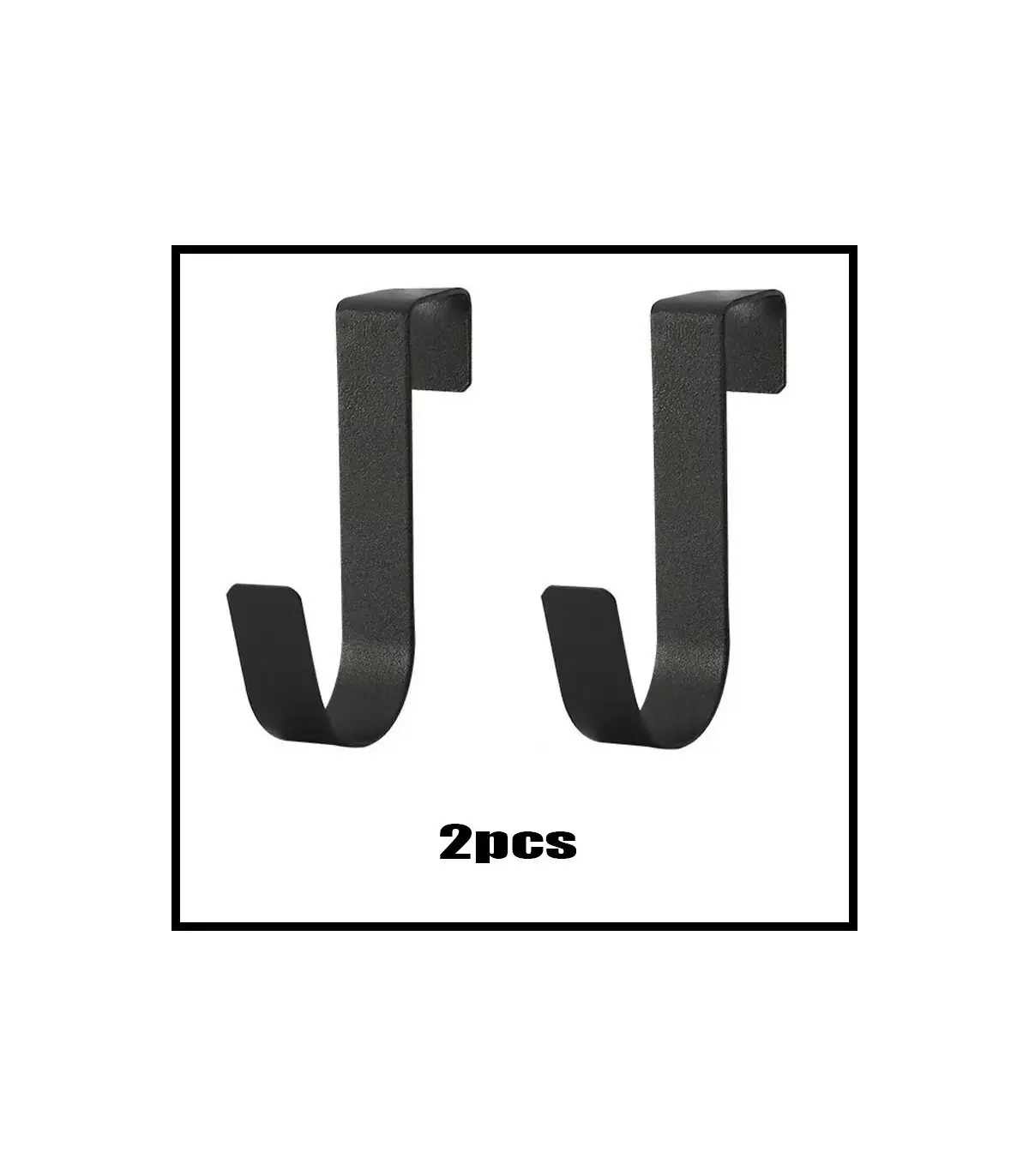 [Black 2pcs] Crochet métallique en forme de S pour porte d\'armoire, support suspendu pour Gadge